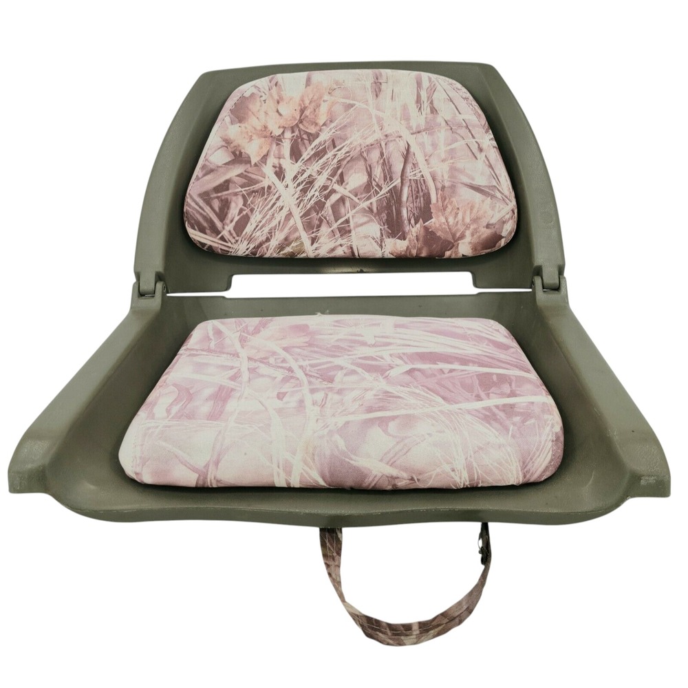 Attwood Boat Seat Hunting Low Back Comfort Folding Portable Fishing Boat Seat